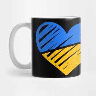 Ukraine Flag Ukrainian Heart Mug